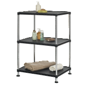 60x45 Multi-Tier Plastic Shelving with Steel Racks