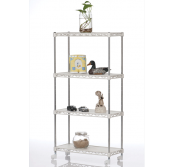 Desktop Plastic Shelving with Steel Racks