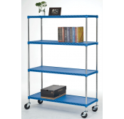 90x35 Multi-Tier Plastic Shelving with Steel Racks