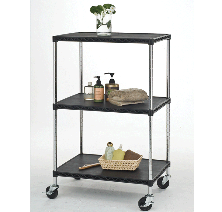 60x45 Multi-Tier Plastic Shelving with Steel Racks-1
